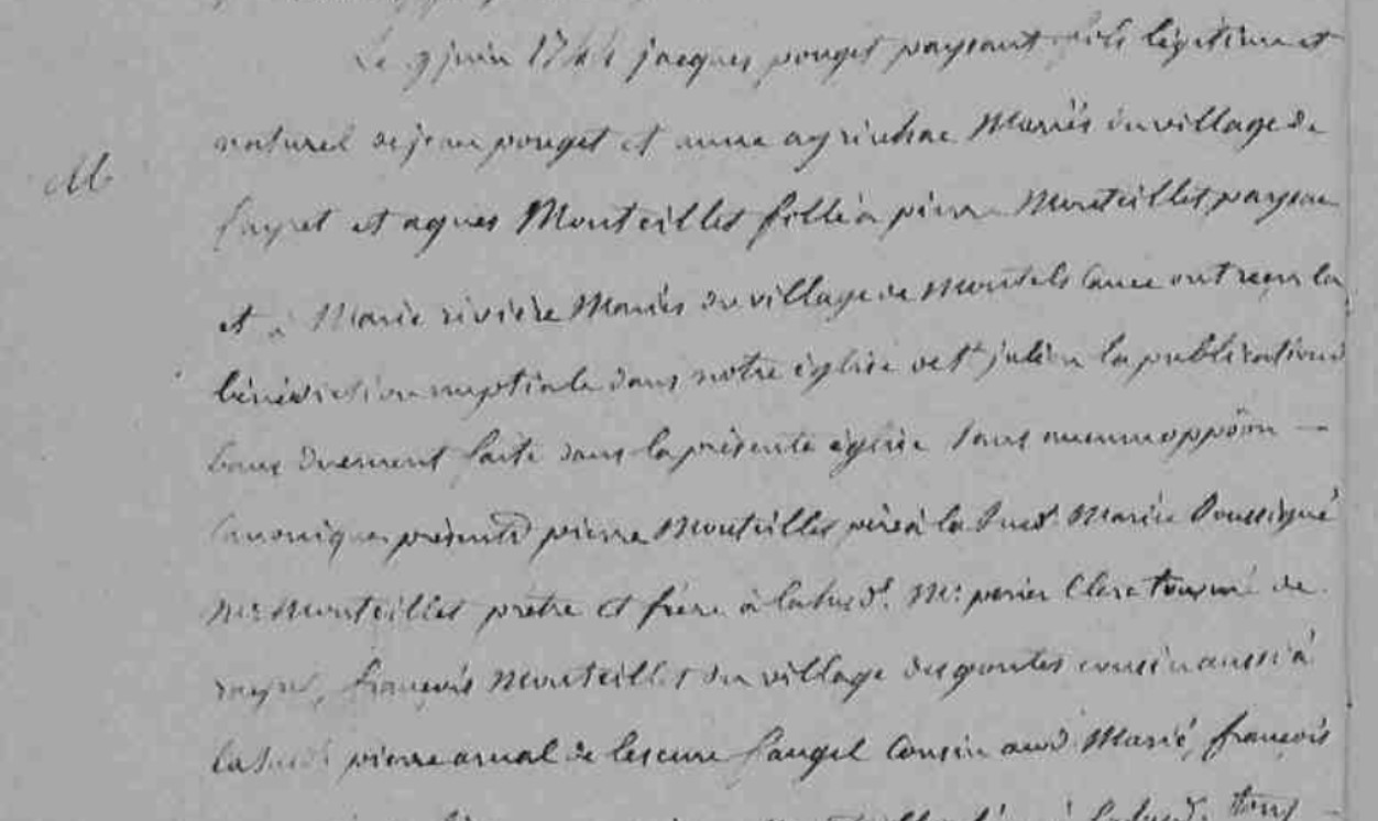 Mariage Pouget Jacques - Monteillet Agnes 09-06-1744 -1.jpg